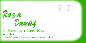 roza dampf business card